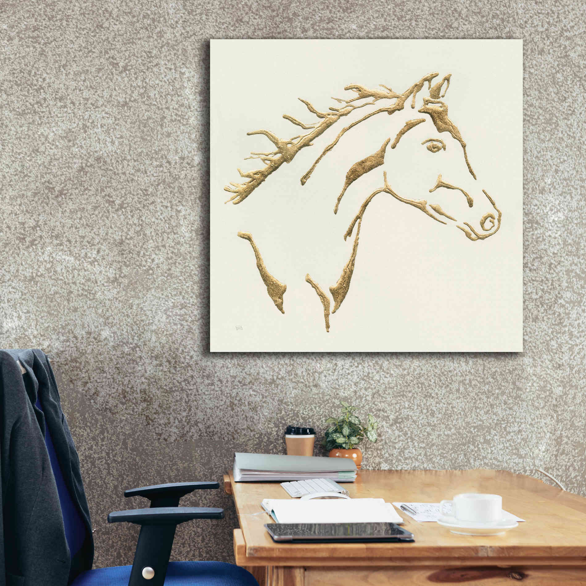 'Gilded Filly' by Chris Paschke, Giclee Canvas Wall Art,37 x 37