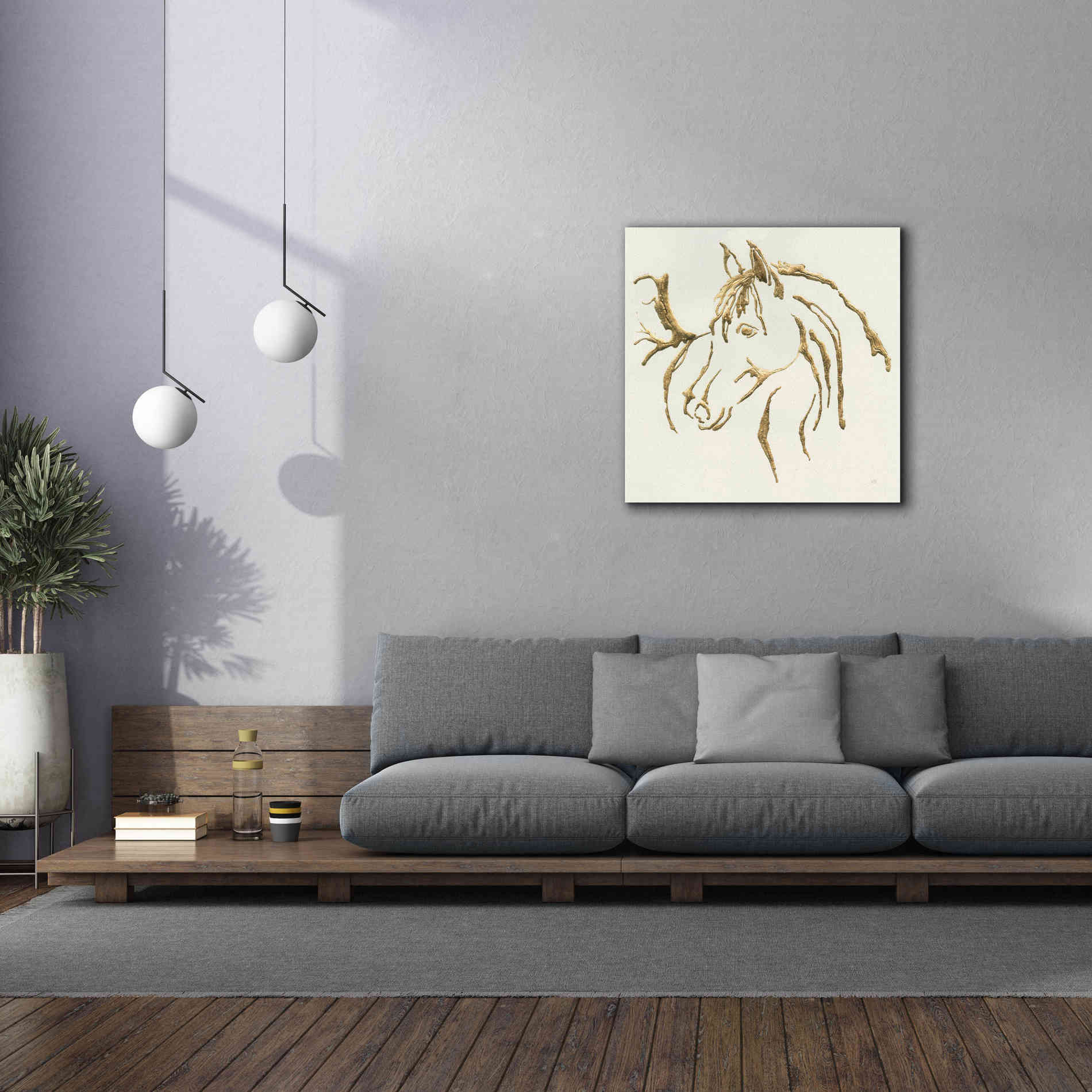 'Gilded Mare' by Chris Paschke, Giclee Canvas Wall Art,37 x 37