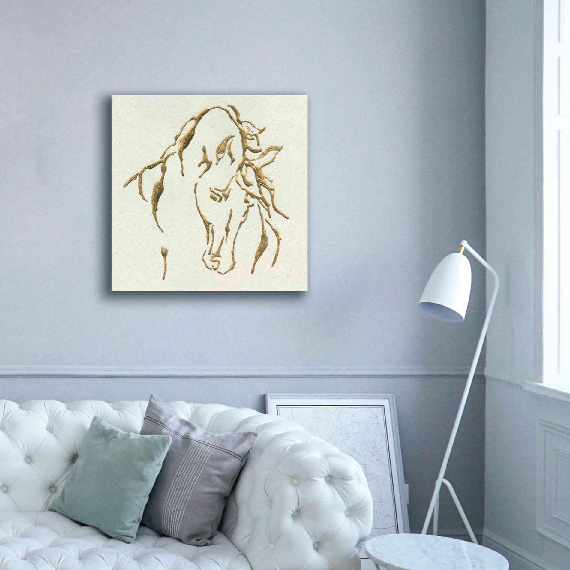 'Gilded Stallion' by Chris Paschke, Giclee Canvas Wall Art,37 x 37