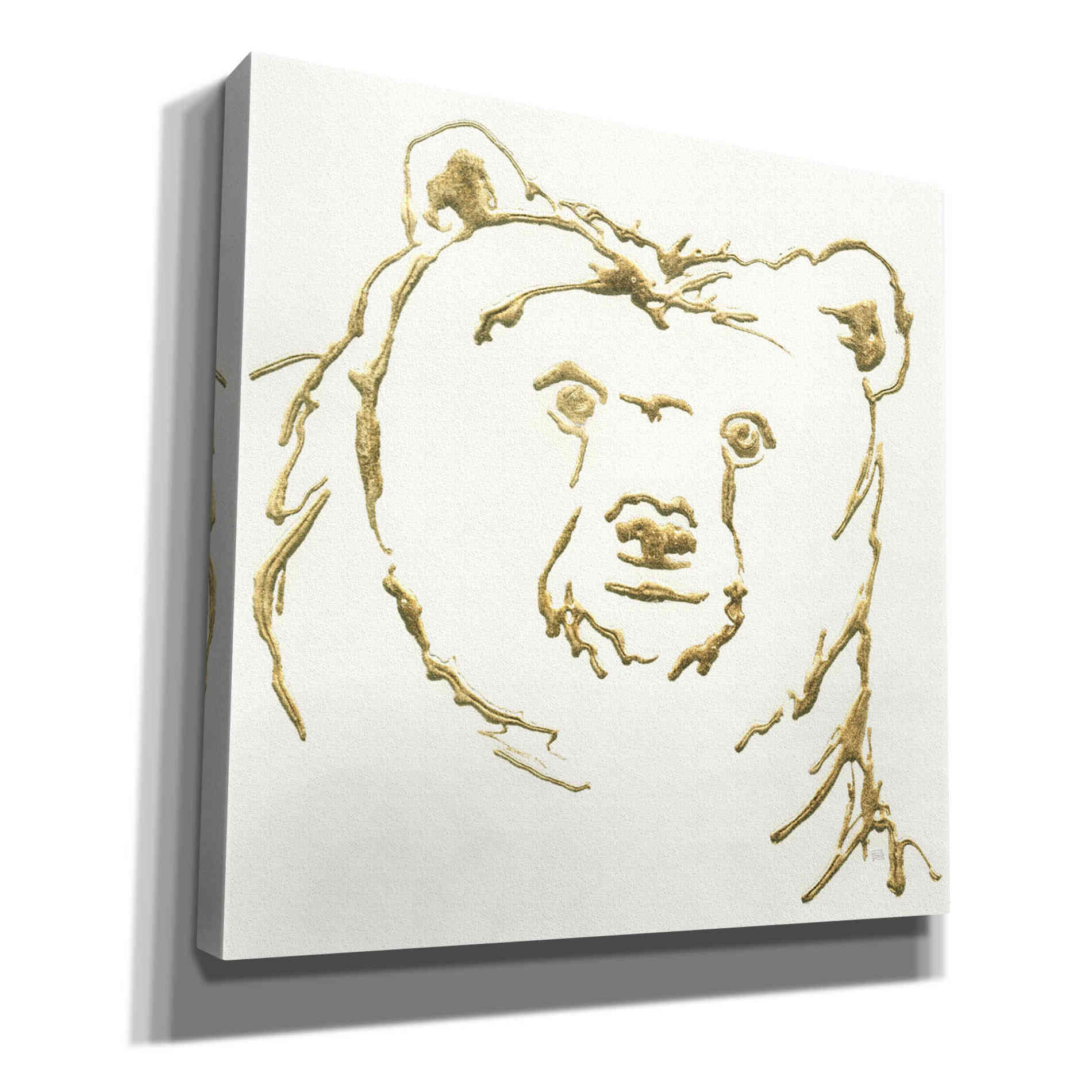 'Gilded Brown Bear' by Chris Paschke, Giclee Canvas Wall Art