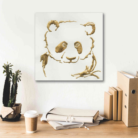 Image of 'Gilded Panda' by Chris Paschke, Giclee Canvas Wall Art,18 x 18