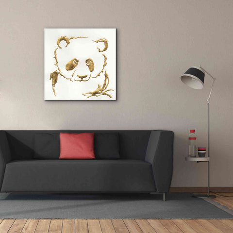 Image of 'Gilded Panda' by Chris Paschke, Giclee Canvas Wall Art,37 x 37