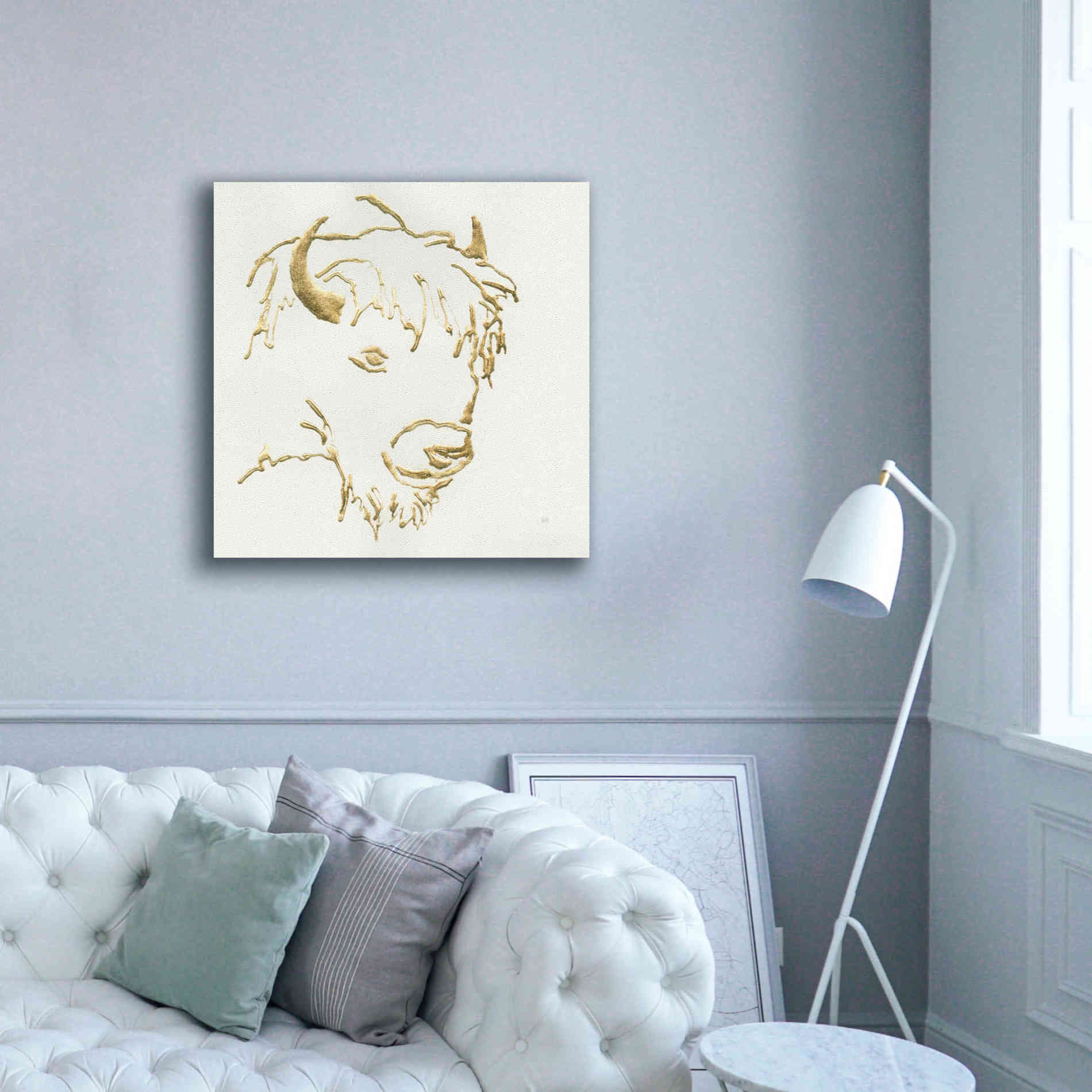 'Gilded Buffalo' by Chris Paschke, Giclee Canvas Wall Art,37 x 37