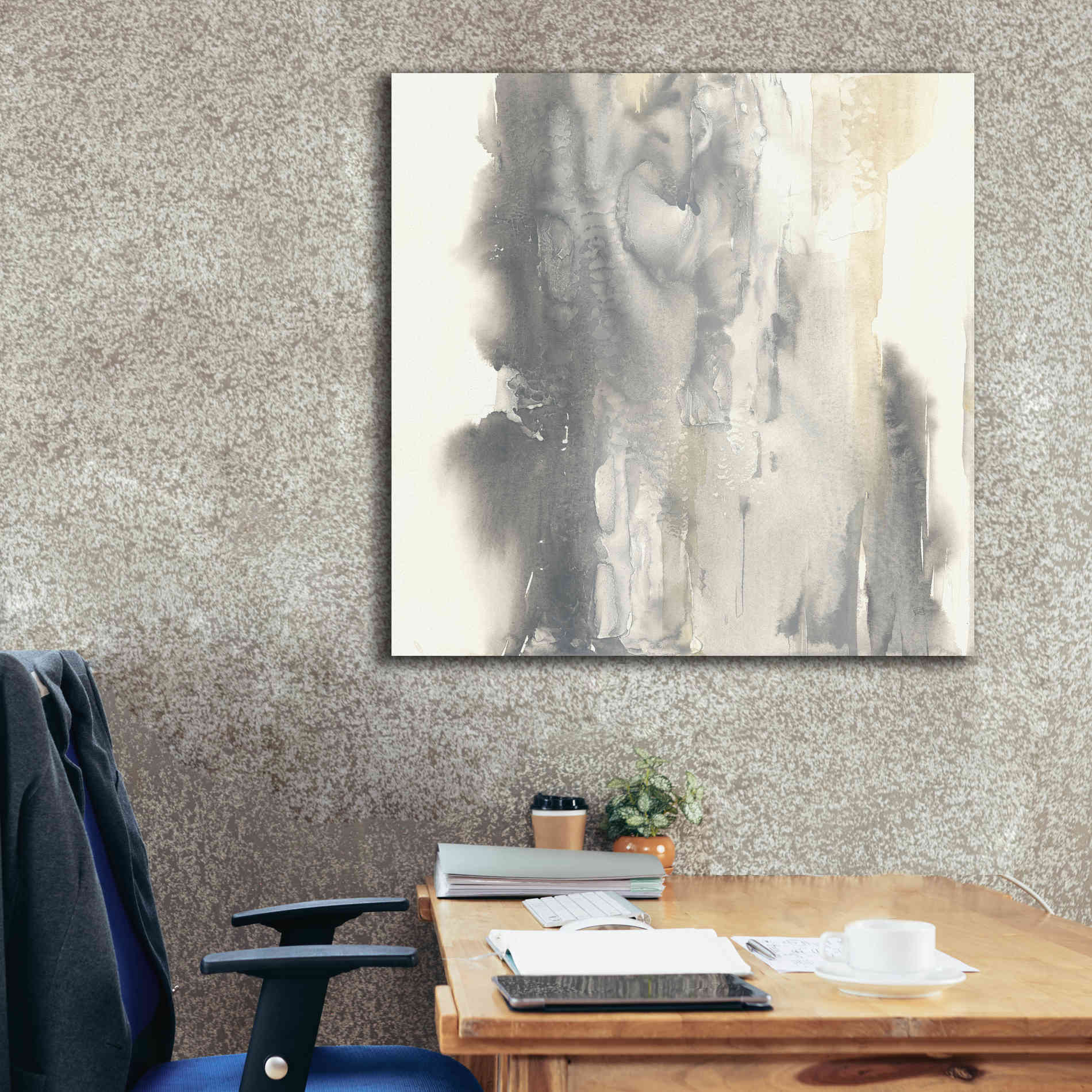 'Pale Taupe I' by Chris Paschke, Giclee Canvas Wall Art,37 x 37