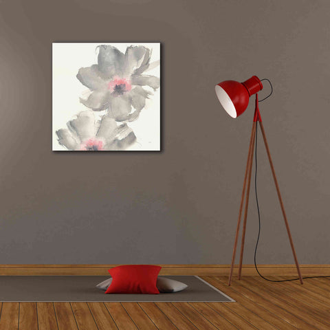 Image of 'Gray Blush Cosmos II' by Chris Paschke, Giclee Canvas Wall Art,26 x 26