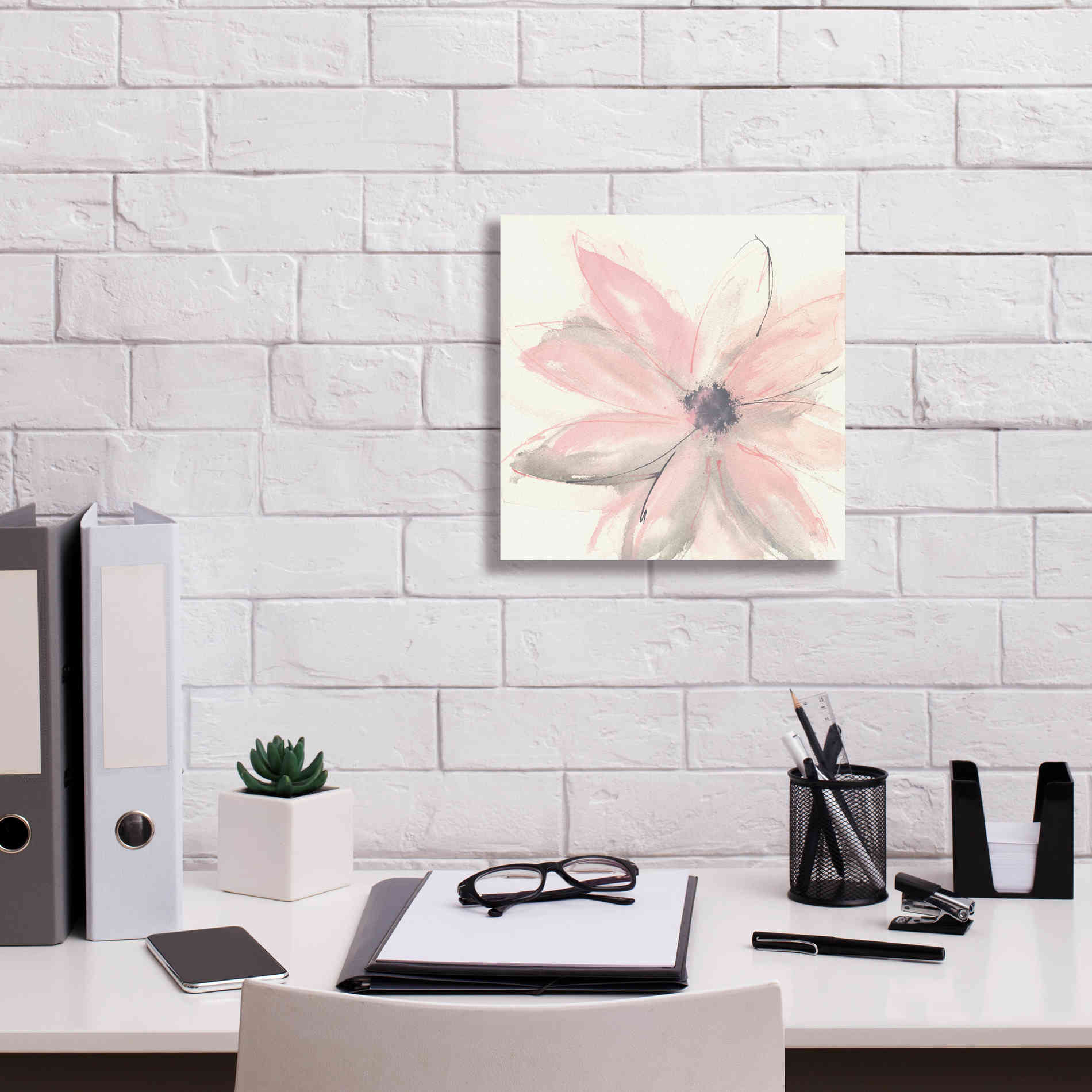 'Blush Clematis I' by Chris Paschke, Giclee Canvas Wall Art,12 x 12