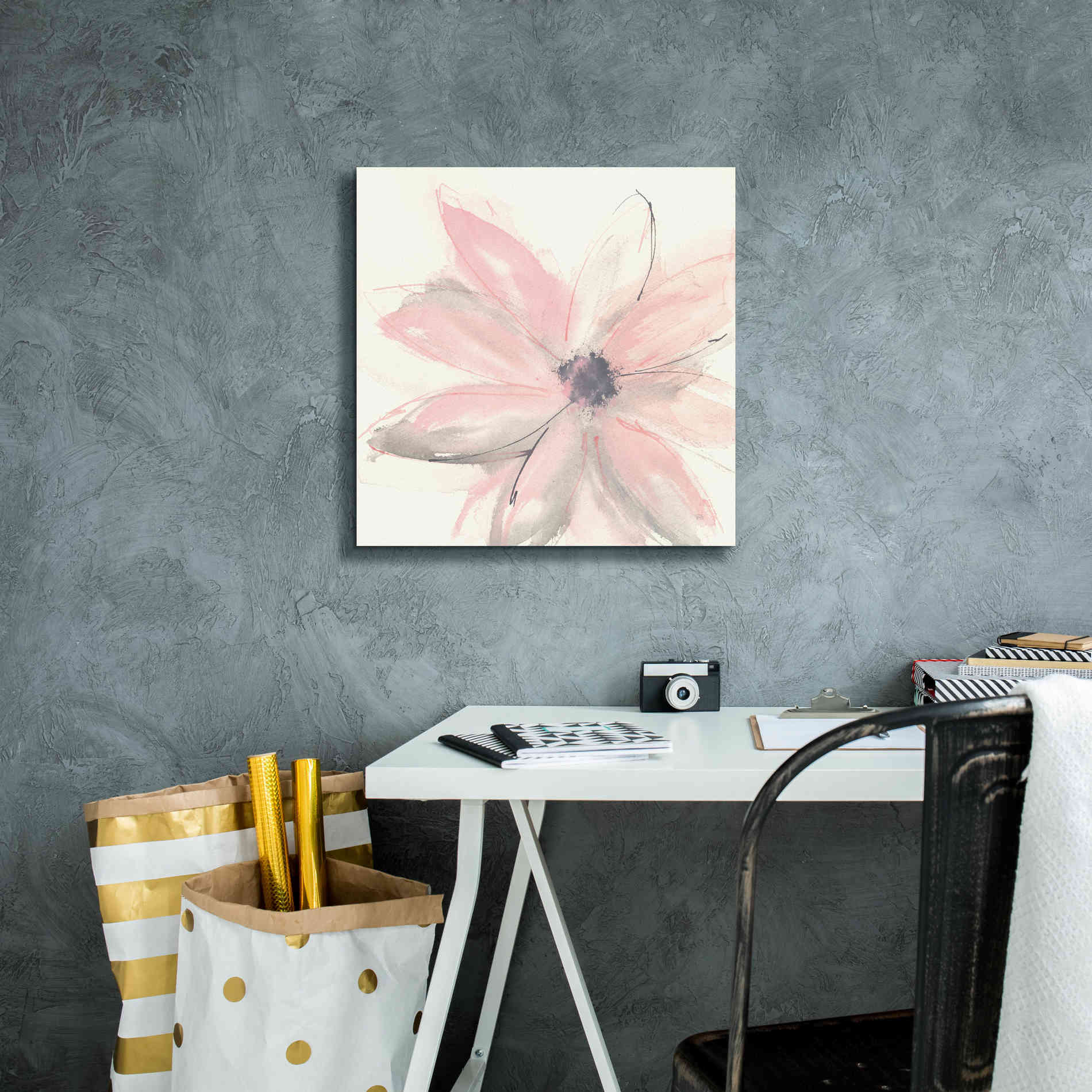 'Blush Clematis I' by Chris Paschke, Giclee Canvas Wall Art,18 x 18