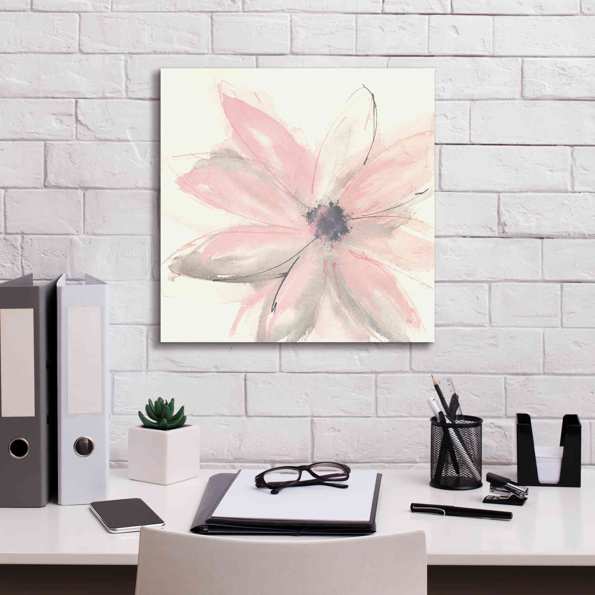 'Blush Clematis I' by Chris Paschke, Giclee Canvas Wall Art,18 x 18