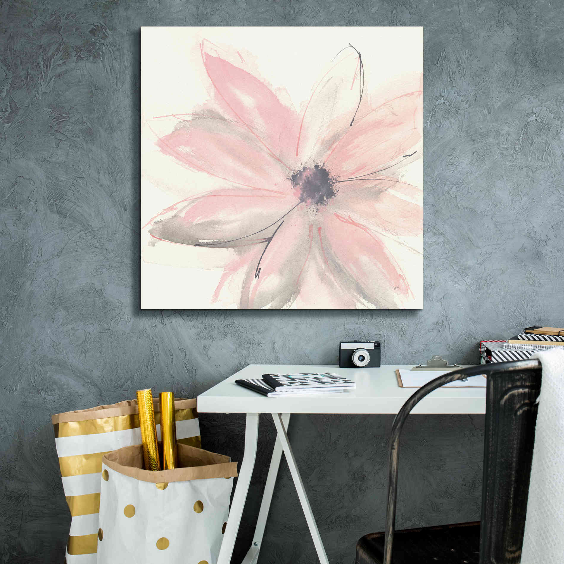 'Blush Clematis I' by Chris Paschke, Giclee Canvas Wall Art,26 x 26