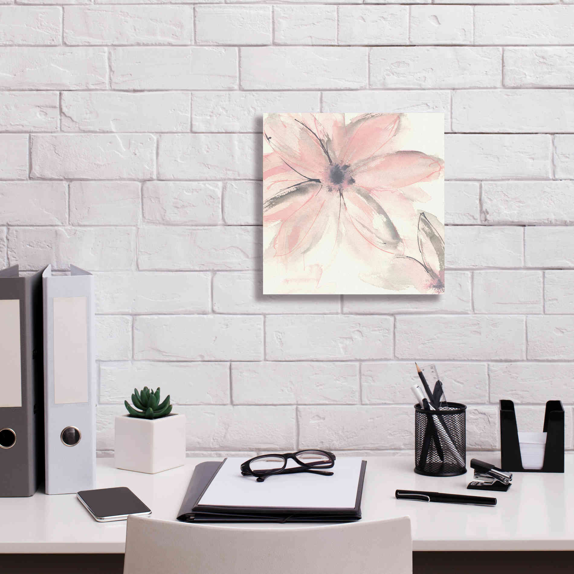 'Blush Clematis II' by Chris Paschke, Giclee Canvas Wall Art,12 x 12
