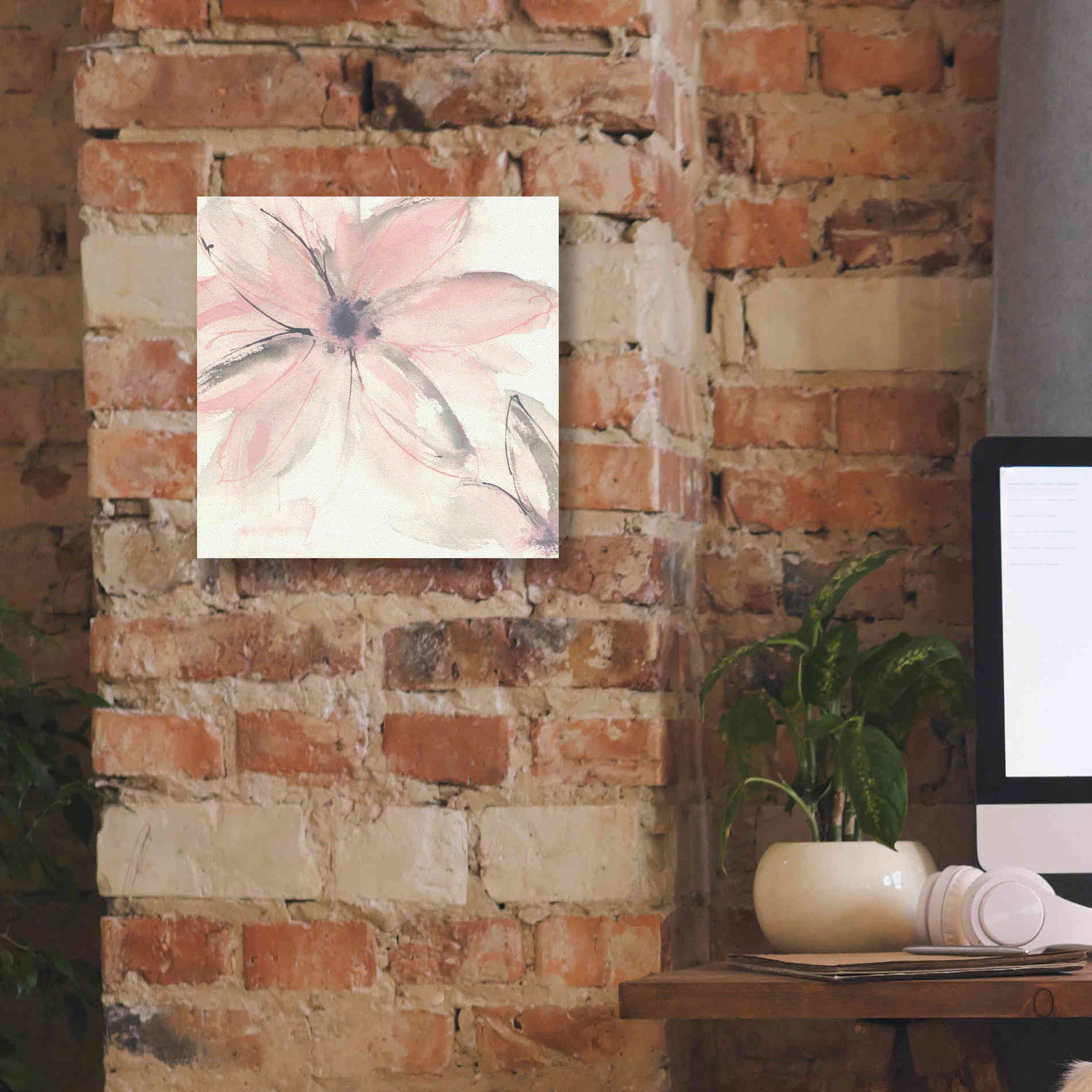 'Blush Clematis II' by Chris Paschke, Giclee Canvas Wall Art,12 x 12