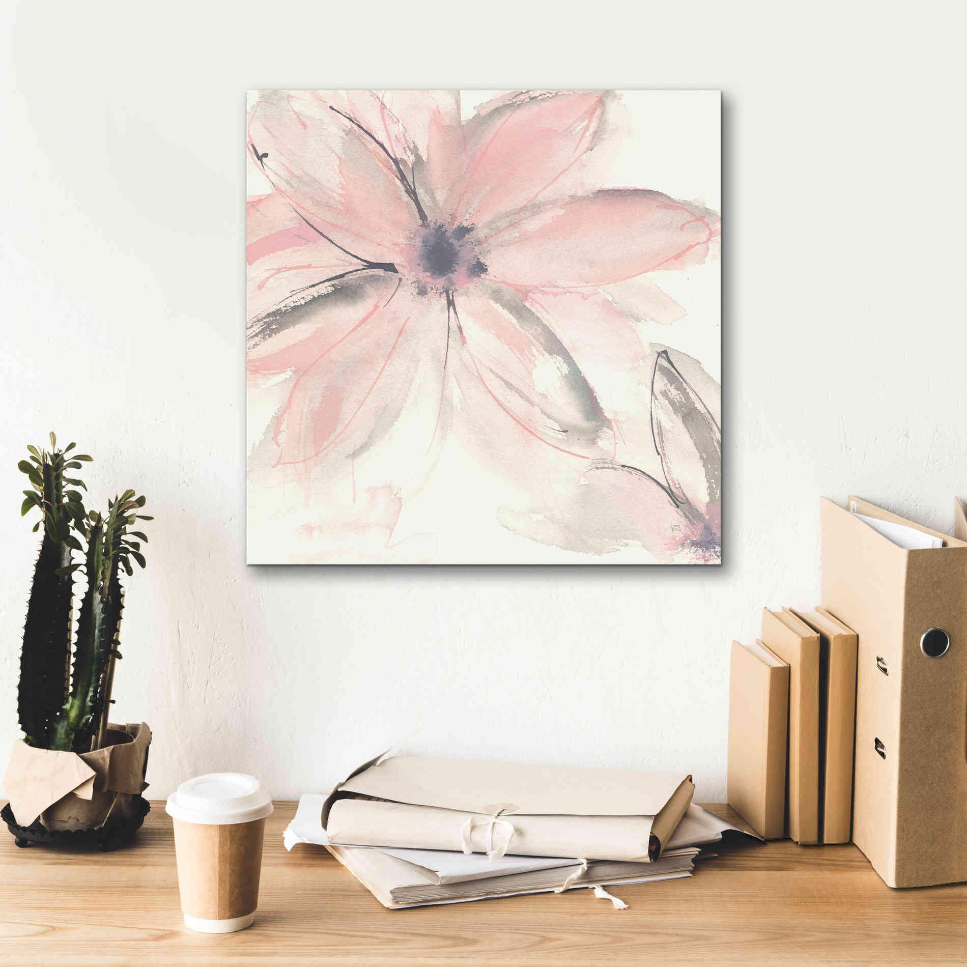 'Blush Clematis II' by Chris Paschke, Giclee Canvas Wall Art,18 x 18