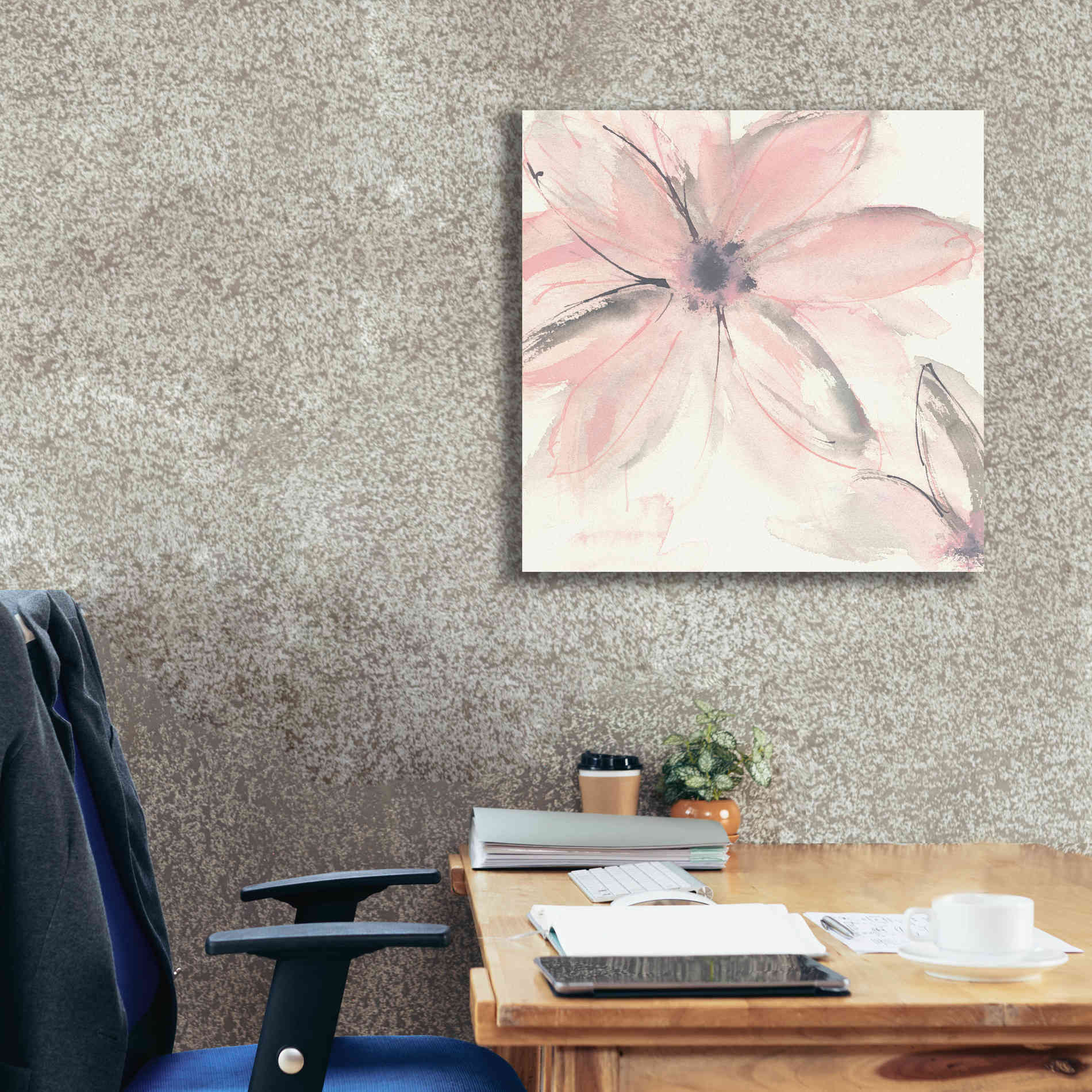 'Blush Clematis II' by Chris Paschke, Giclee Canvas Wall Art,26 x 26