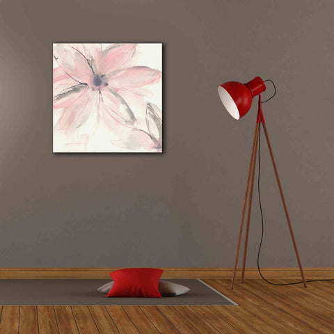 Image of 'Blush Clematis II' by Chris Paschke, Giclee Canvas Wall Art,26 x 26