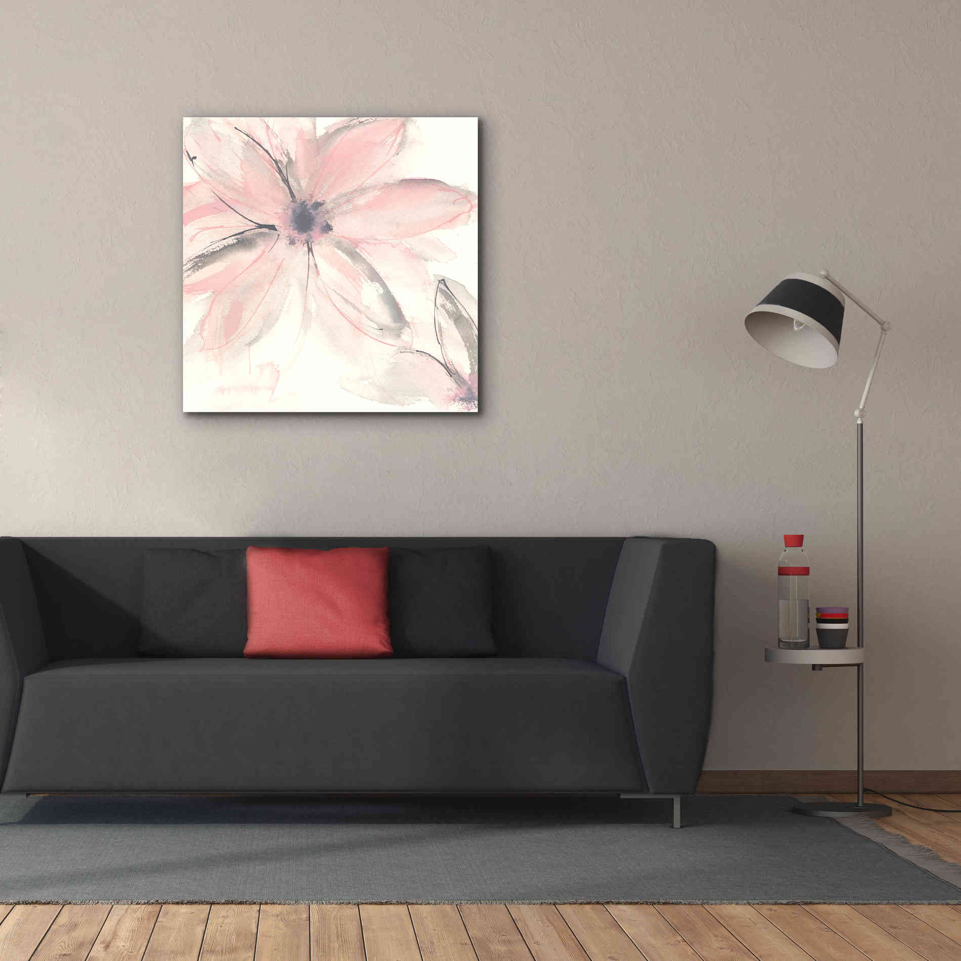 'Blush Clematis II' by Chris Paschke, Giclee Canvas Wall Art,37 x 37