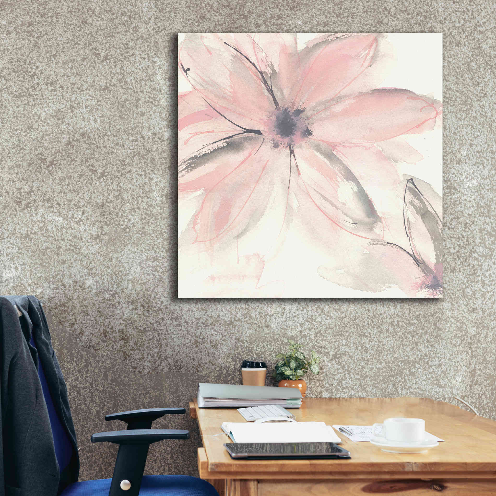 'Blush Clematis II' by Chris Paschke, Giclee Canvas Wall Art,37 x 37