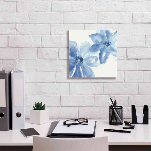 Image of 'Cobalt Clematis II' by Chris Paschke, Giclee Canvas Wall Art,12 x 12