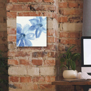 'Cobalt Clematis II' by Chris Paschke, Giclee Canvas Wall Art,12 x 12