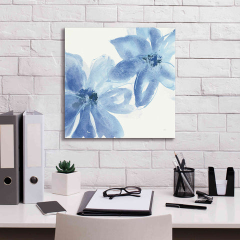 Image of 'Cobalt Clematis II' by Chris Paschke, Giclee Canvas Wall Art,18 x 18