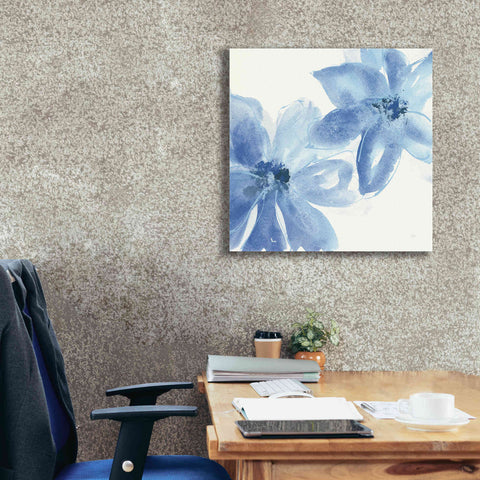 Image of 'Cobalt Clematis II' by Chris Paschke, Giclee Canvas Wall Art,26 x 26