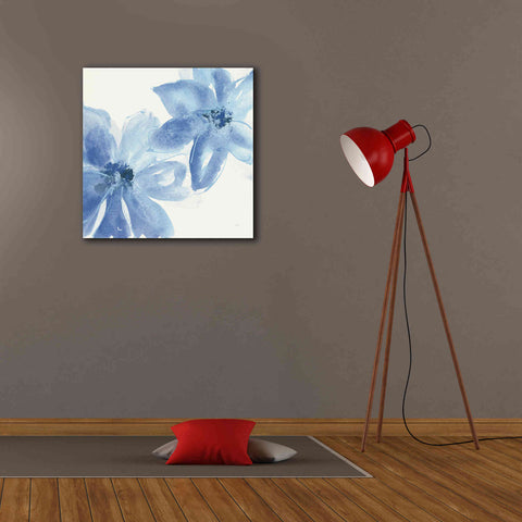 Image of 'Cobalt Clematis II' by Chris Paschke, Giclee Canvas Wall Art,26 x 26