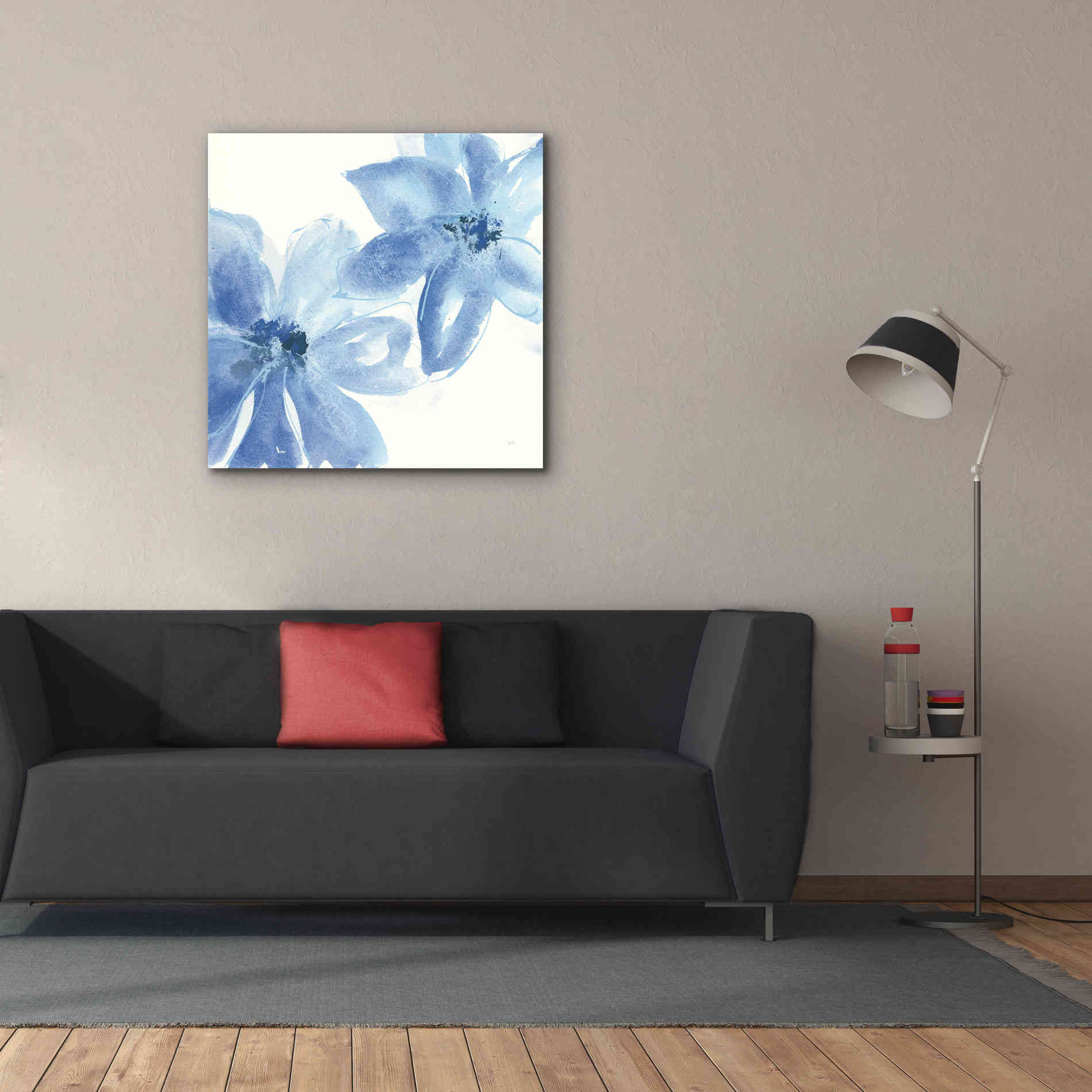 'Cobalt Clematis II' by Chris Paschke, Giclee Canvas Wall Art,37 x 37