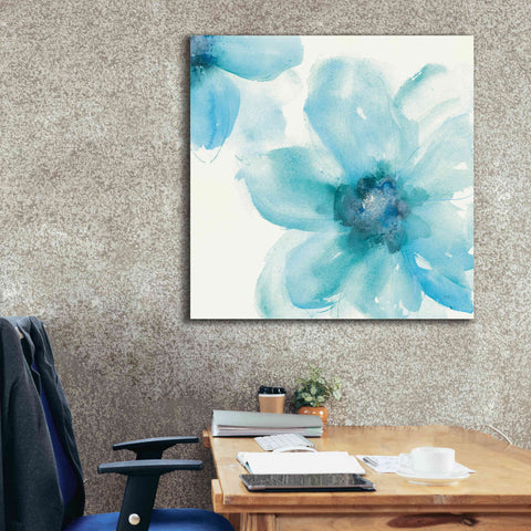 Image of 'Teal Cosmos I' by Chris Paschke, Giclee Canvas Wall Art,37 x 37