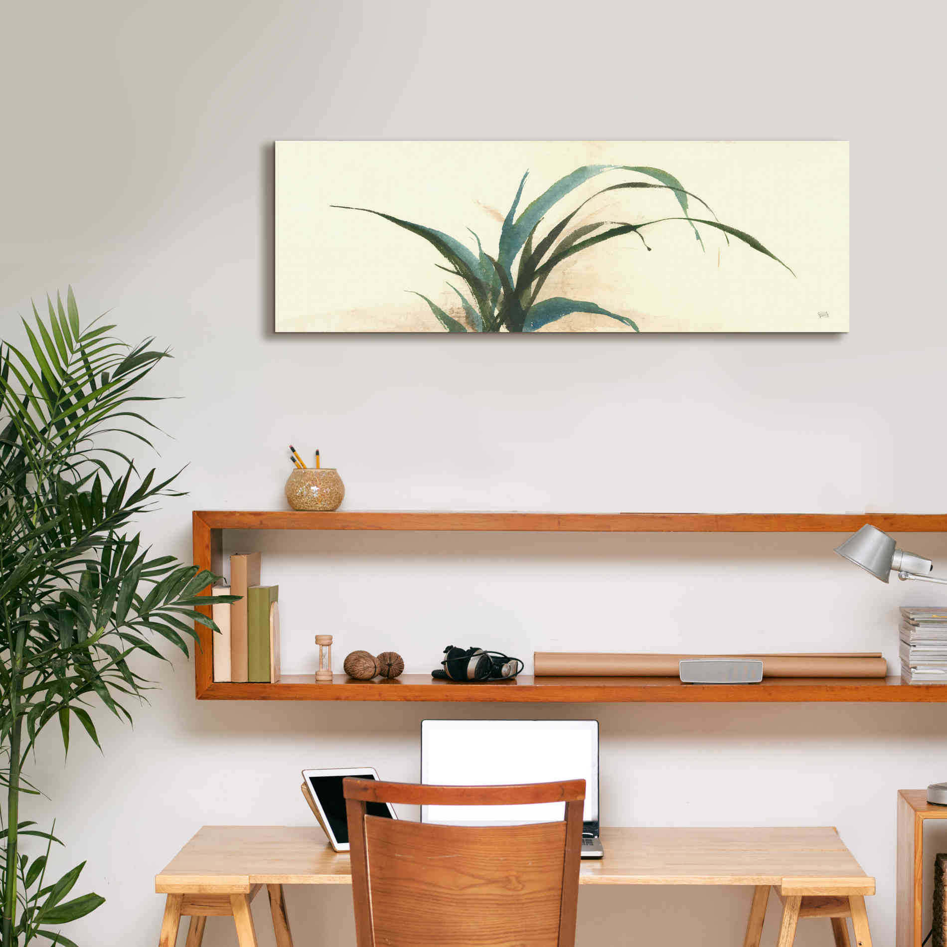 'Horizontal Grass I' by Chris Paschke, Giclee Canvas Wall Art,36 x 12