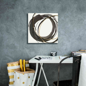 'Gilded Enso I' by Chris Paschke, Giclee Canvas Wall Art,18 x 18