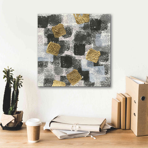 Image of 'Gold Squares III' by Chris Paschke, Giclee Canvas Wall Art,18 x 18