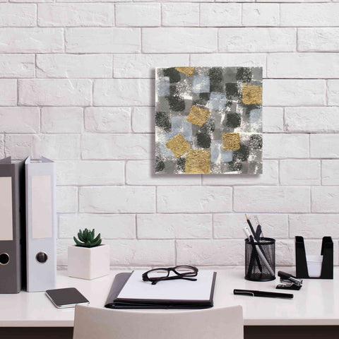 Image of 'Gold Squares IV' by Chris Paschke, Giclee Canvas Wall Art,12 x 12