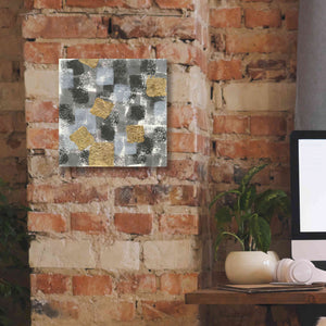 'Gold Squares IV' by Chris Paschke, Giclee Canvas Wall Art,12 x 12