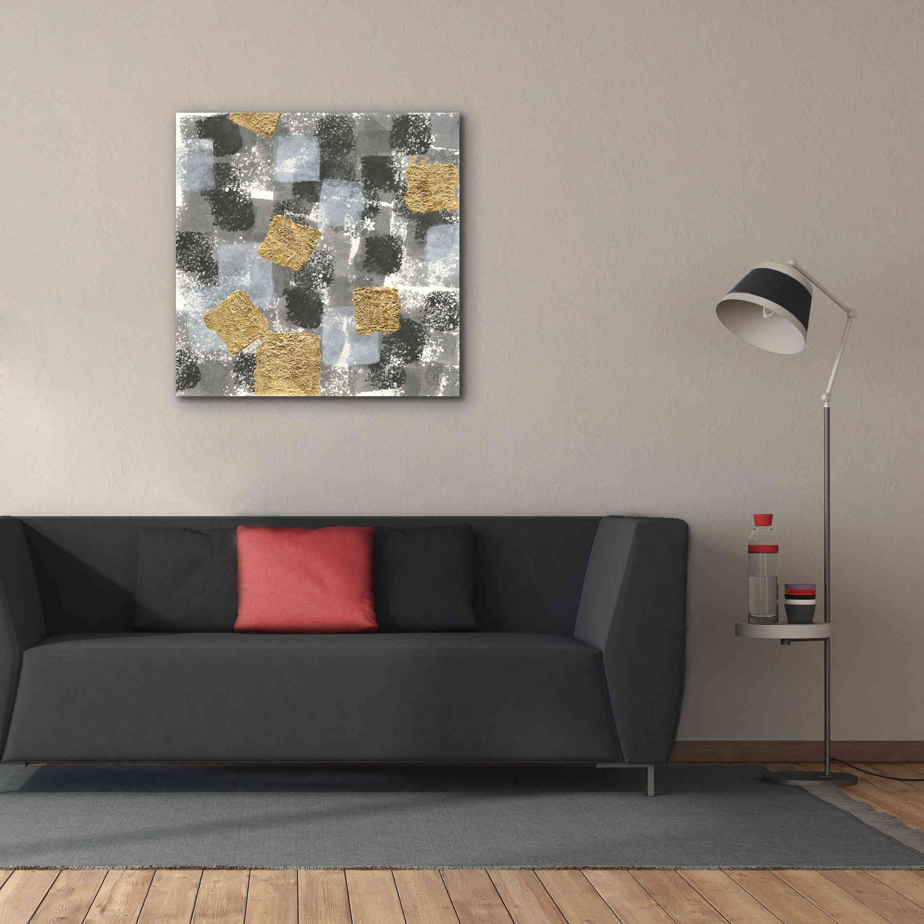 'Gold Squares IV' by Chris Paschke, Giclee Canvas Wall Art,37 x 37