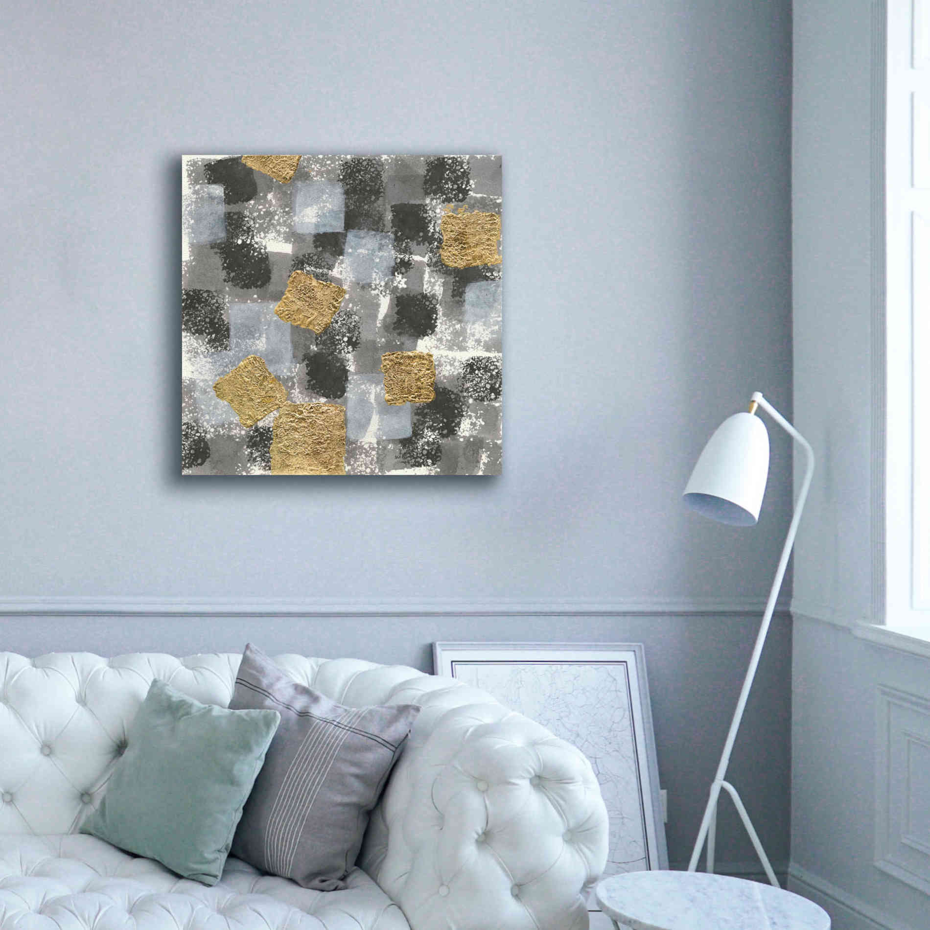 'Gold Squares IV' by Chris Paschke, Giclee Canvas Wall Art,37 x 37