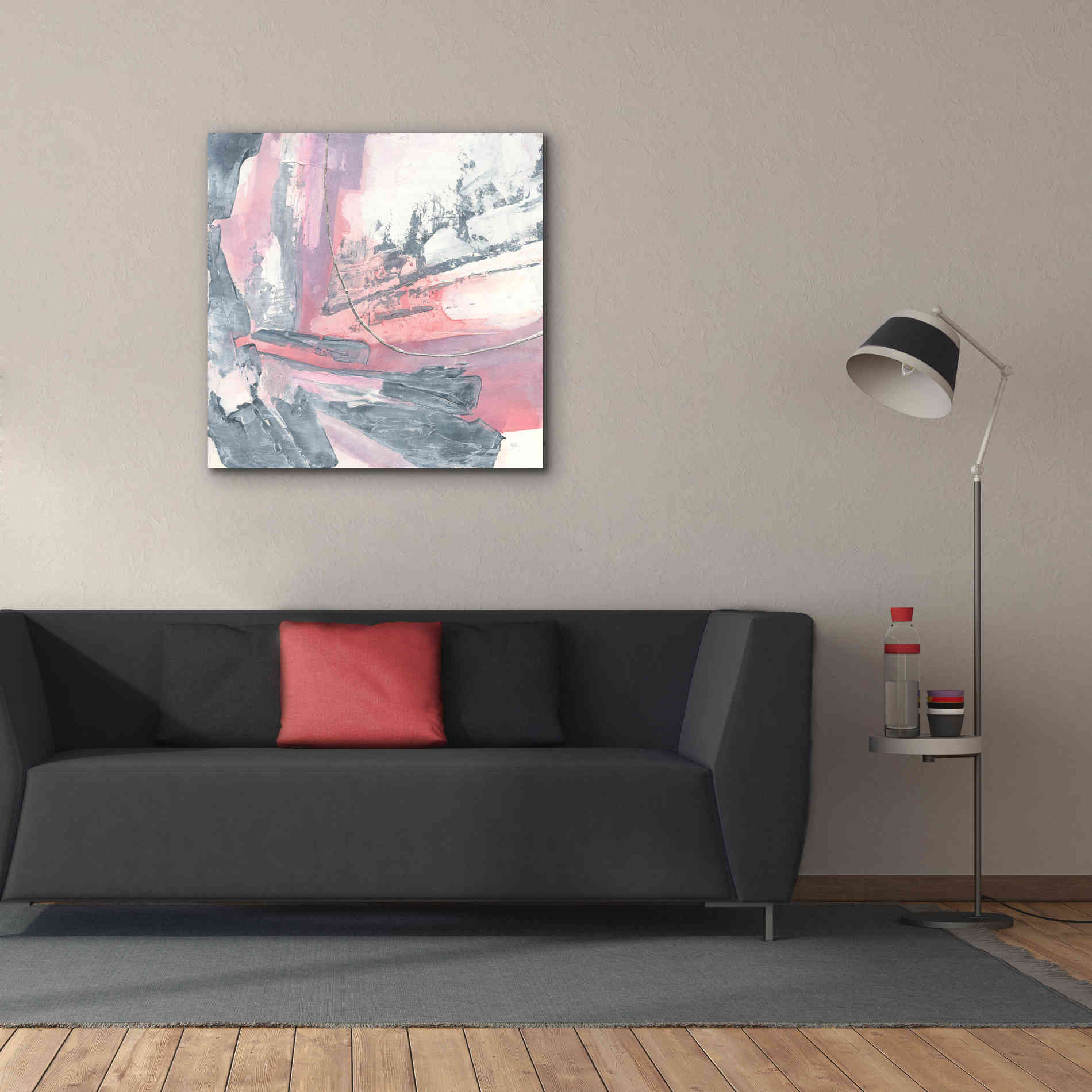 'Whitewashed Blush I' by Chris Paschke, Giclee Canvas Wall Art,37 x 37
