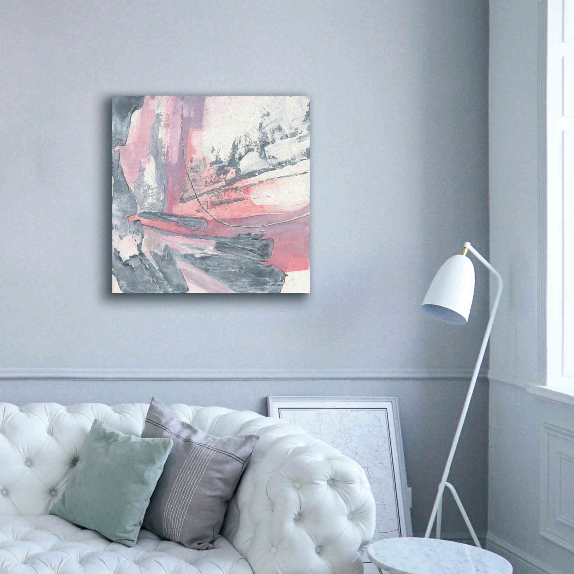 'Whitewashed Blush I' by Chris Paschke, Giclee Canvas Wall Art,37 x 37