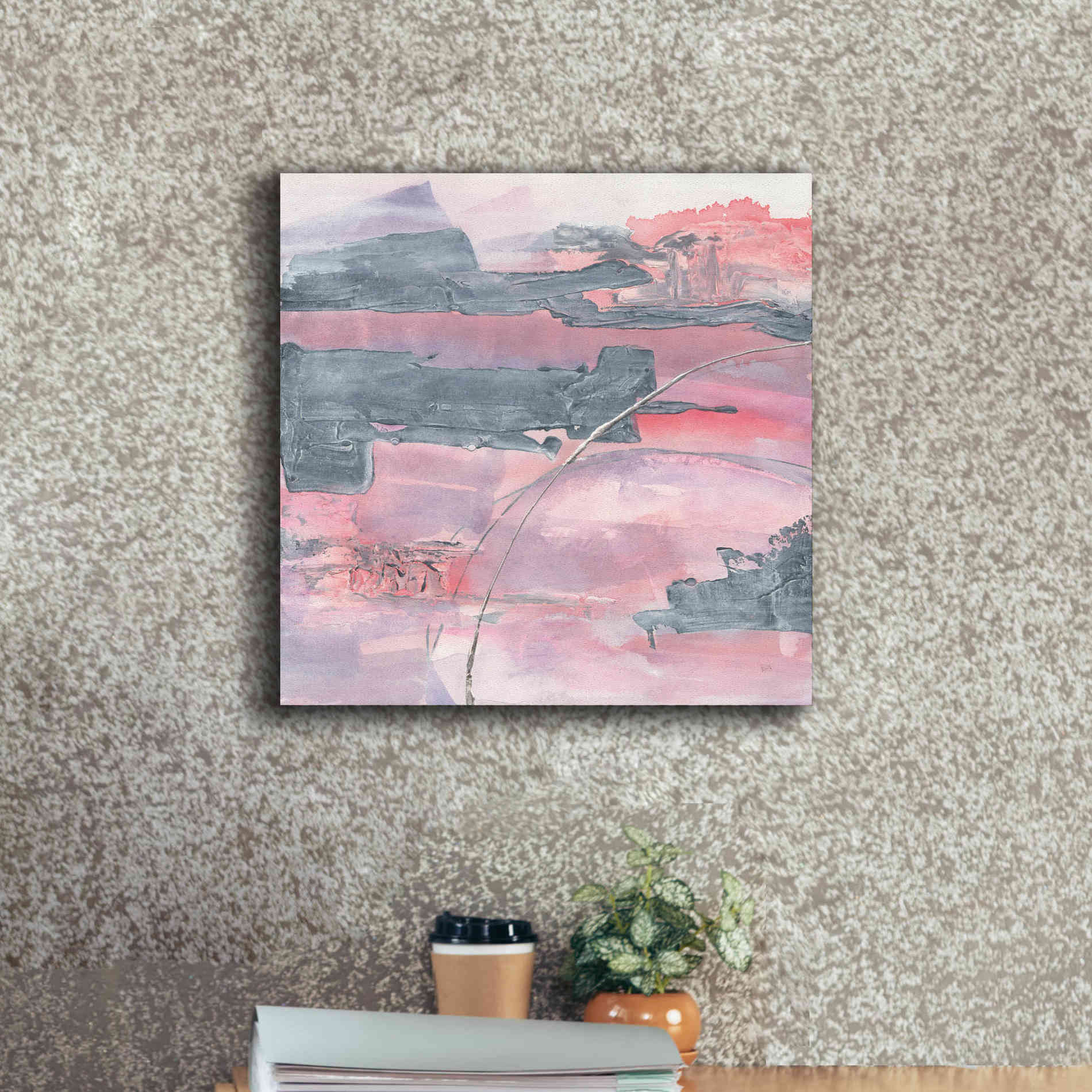 'Whitewashed Blush II' by Chris Paschke, Giclee Canvas Wall Art,18 x 18