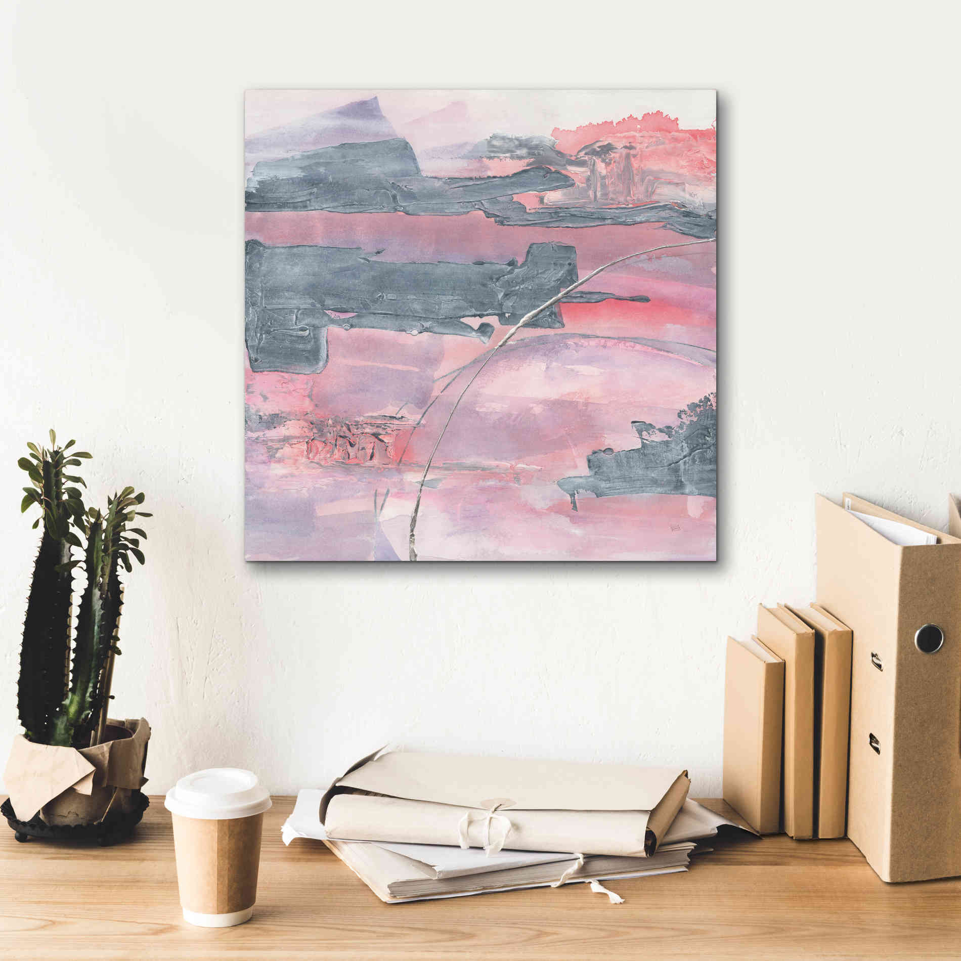 'Whitewashed Blush II' by Chris Paschke, Giclee Canvas Wall Art,18 x 18