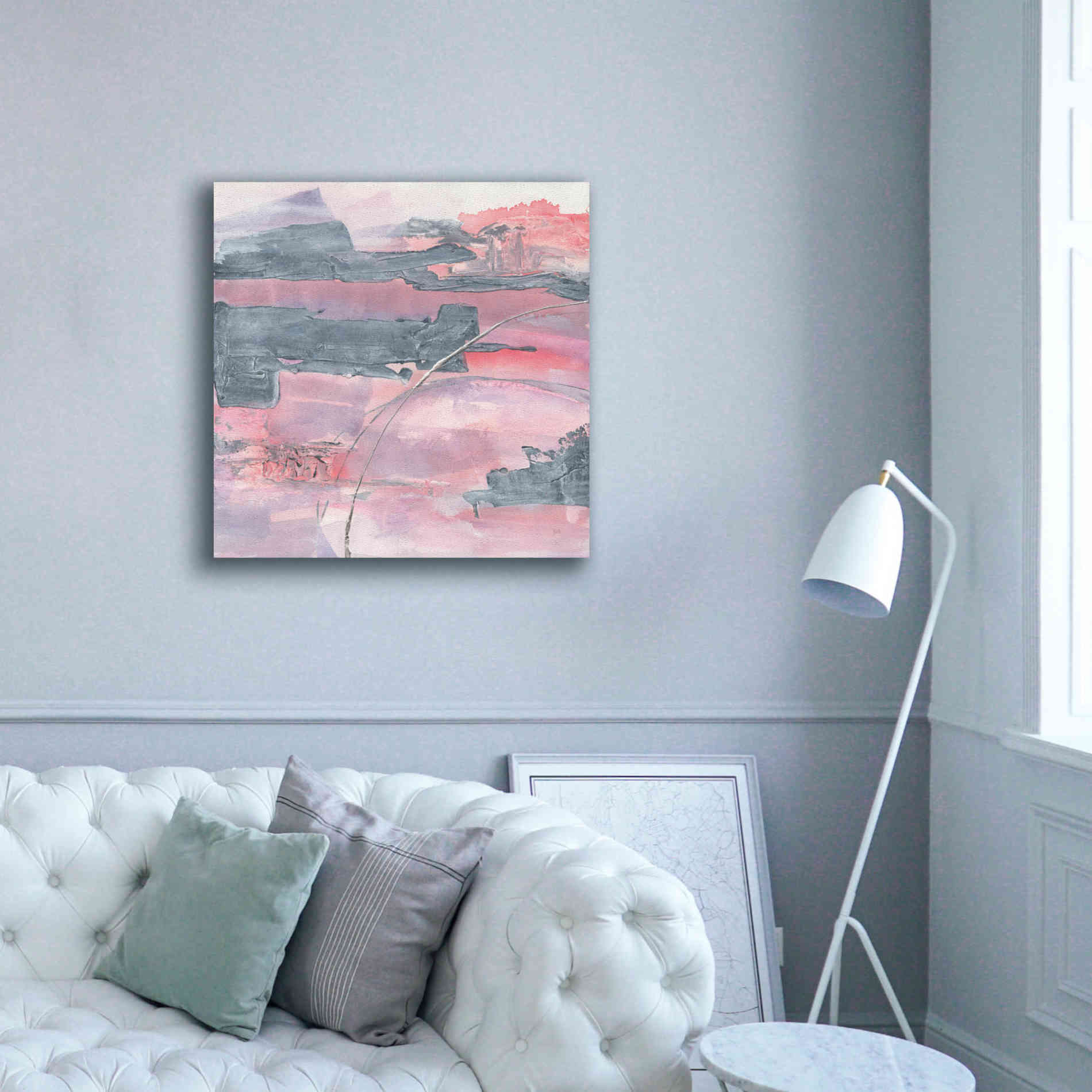 'Whitewashed Blush II' by Chris Paschke, Giclee Canvas Wall Art,37 x 37