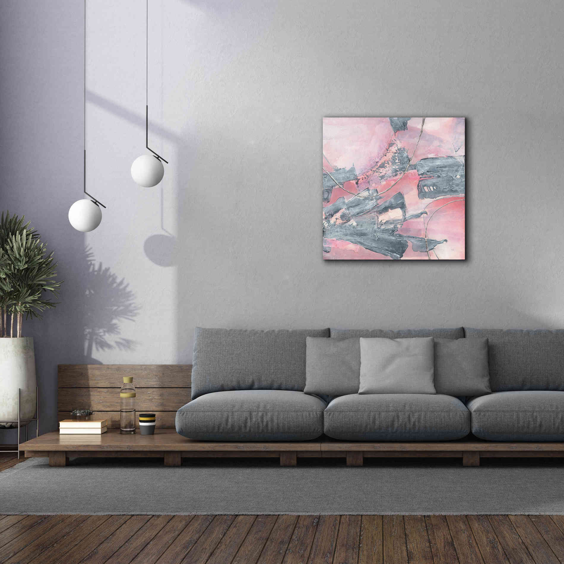 'Whitewashed Blush III' by Chris Paschke, Giclee Canvas Wall Art,37 x 37