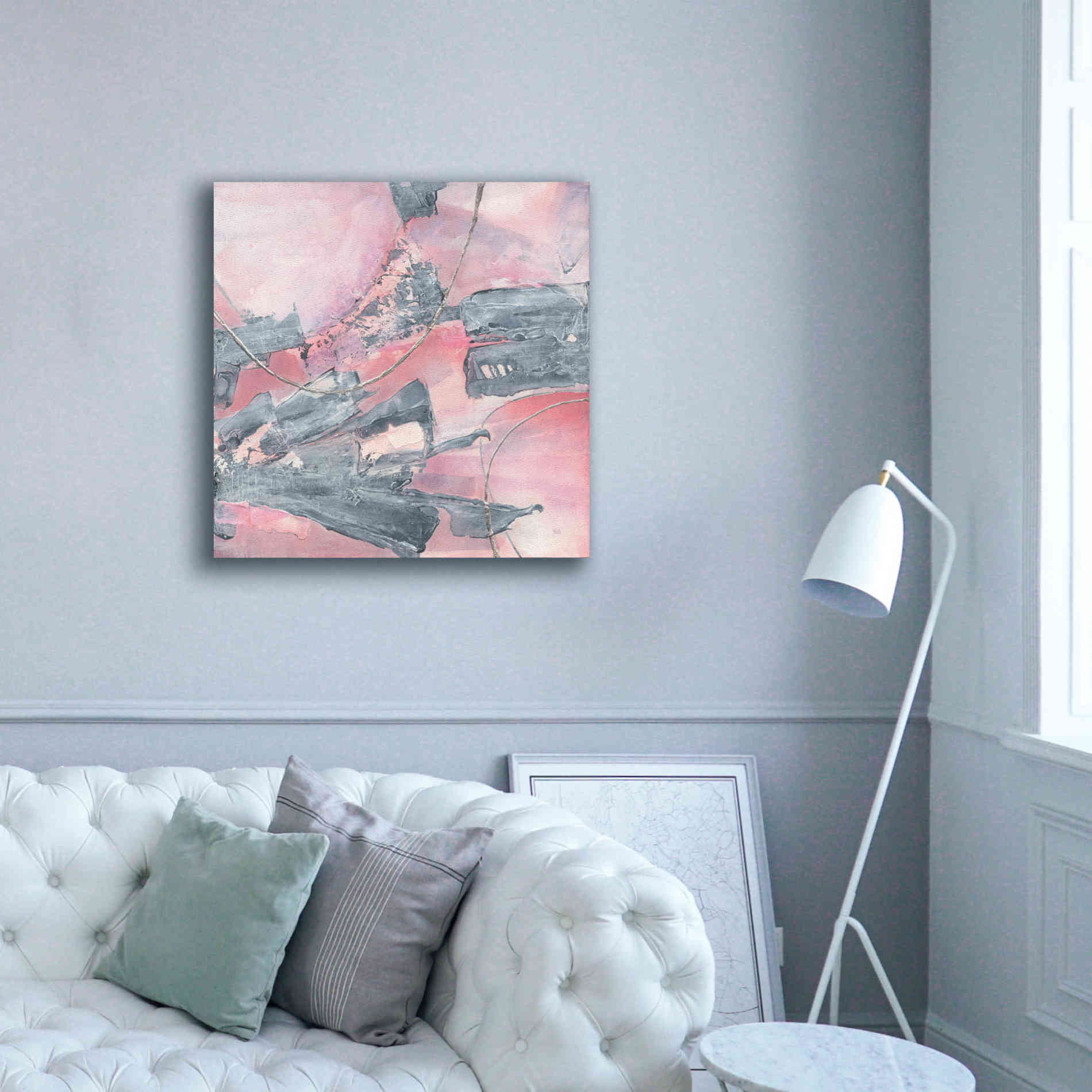 'Whitewashed Blush III' by Chris Paschke, Giclee Canvas Wall Art,37 x 37