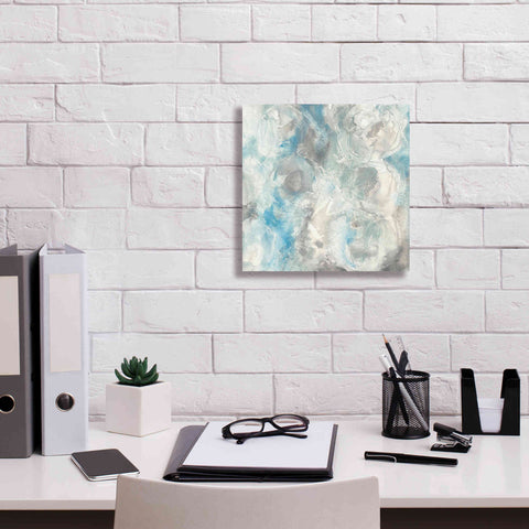 Image of 'Pale Blue Circles I' by Chris Paschke, Giclee Canvas Wall Art,12 x 12