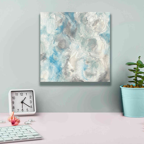Image of 'Pale Blue Circles I' by Chris Paschke, Giclee Canvas Wall Art,12 x 12