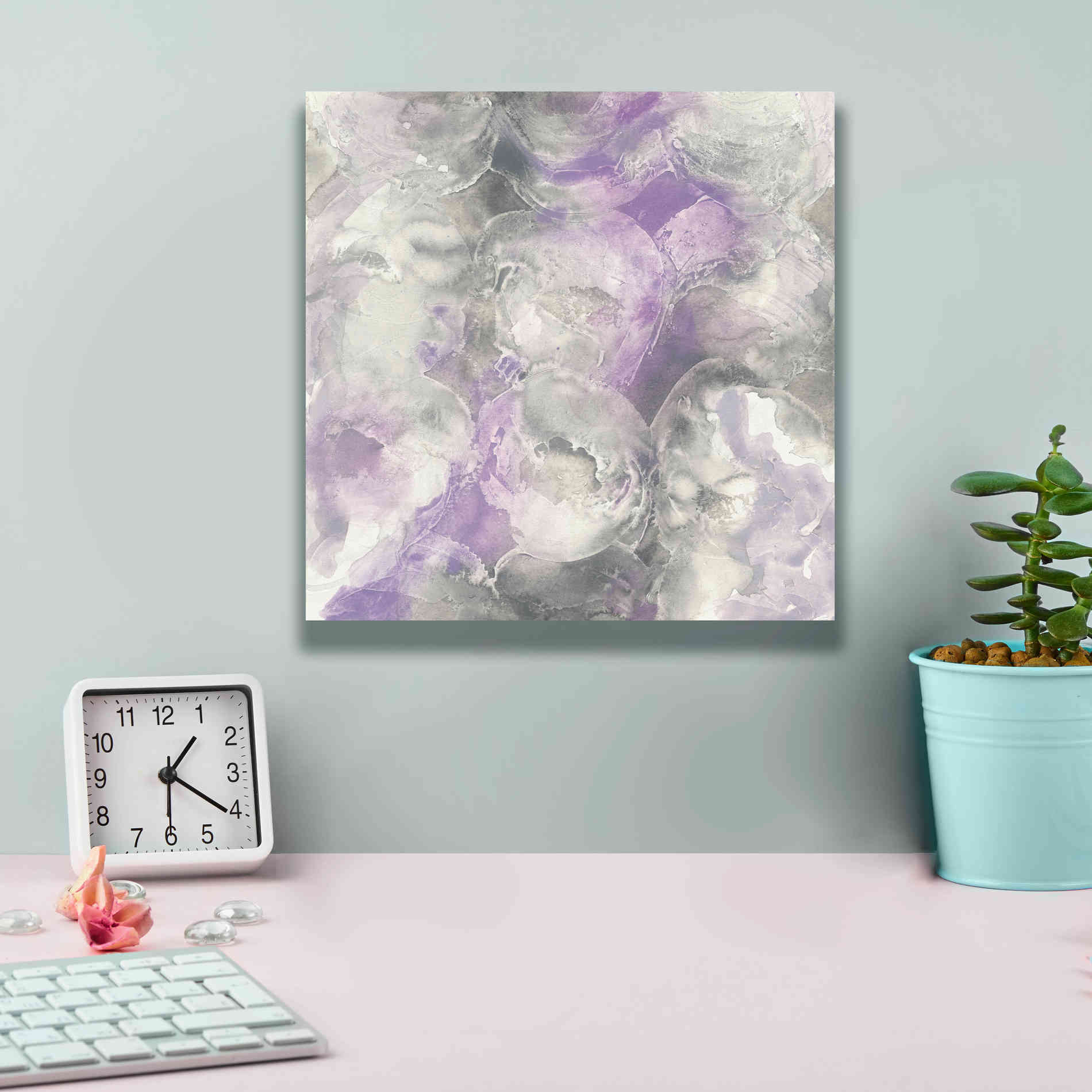 'Amethyst Circles I' by Chris Paschke, Giclee Canvas Wall Art,12 x 12
