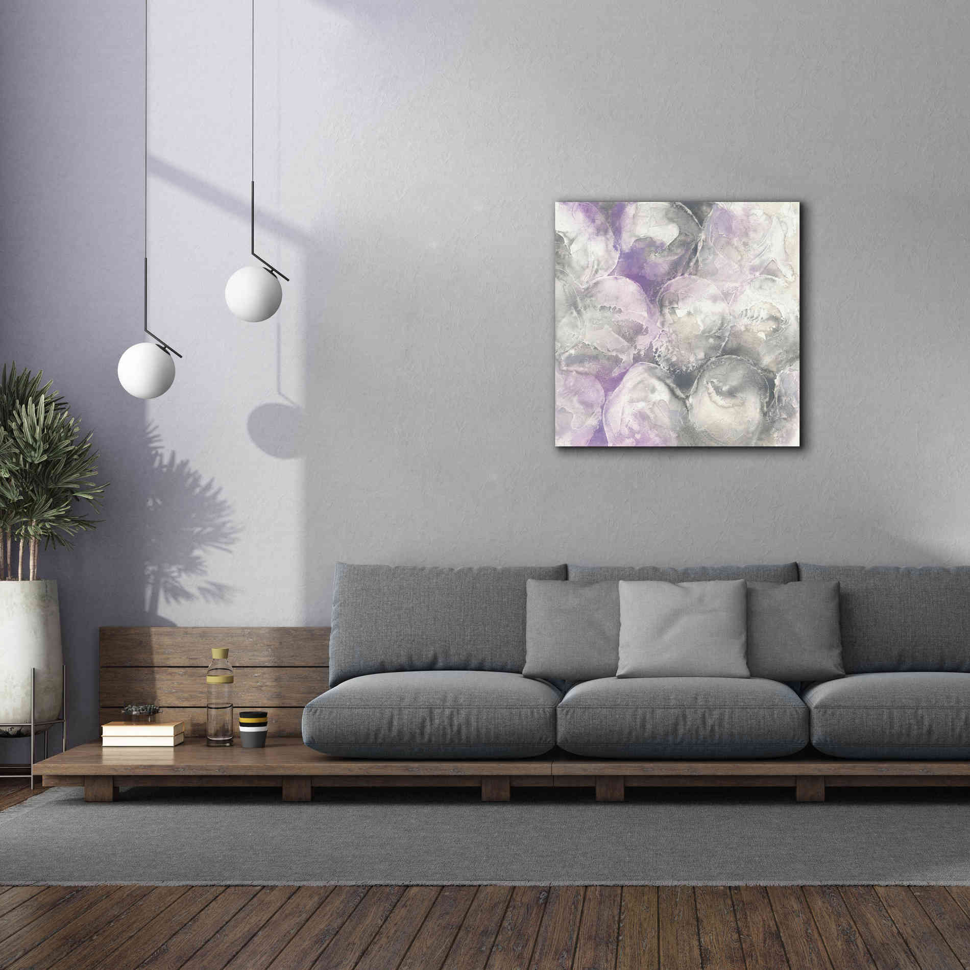 'Amethyst Circles II' by Chris Paschke, Giclee Canvas Wall Art,37 x 37