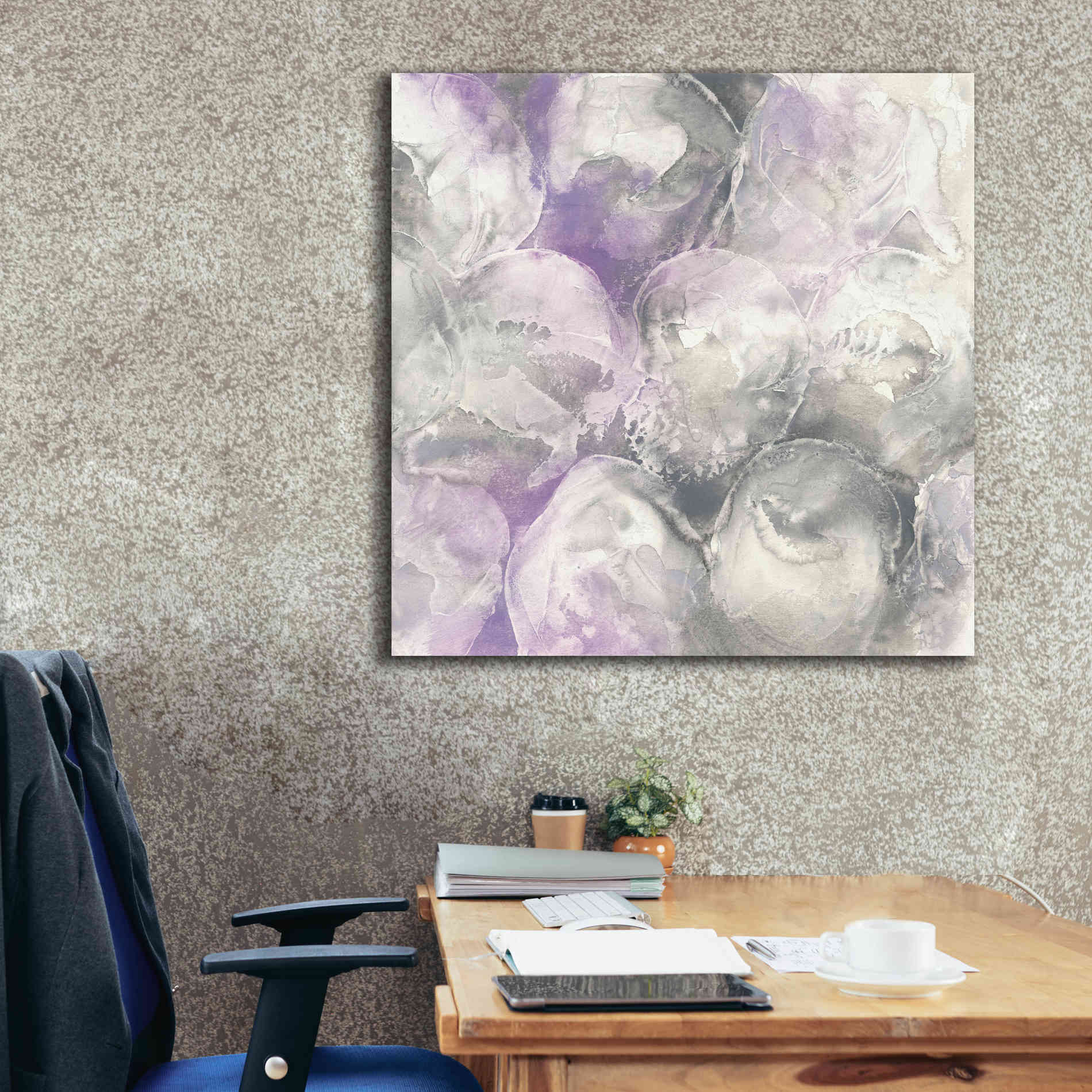 'Amethyst Circles II' by Chris Paschke, Giclee Canvas Wall Art,37 x 37