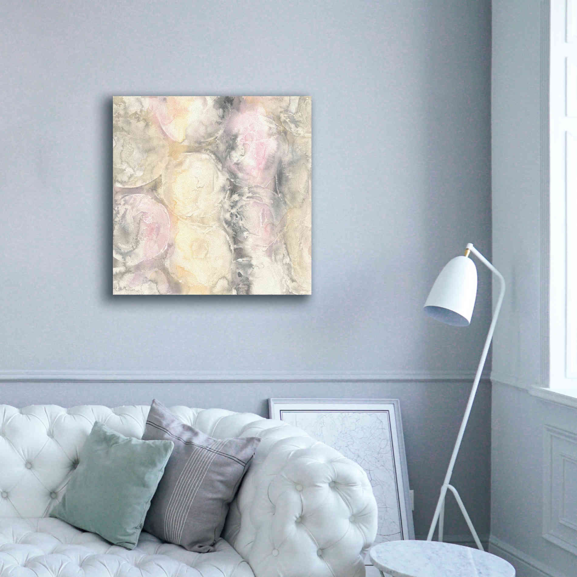 'Blush Circles I' by Chris Paschke, Giclee Canvas Wall Art,37 x 37