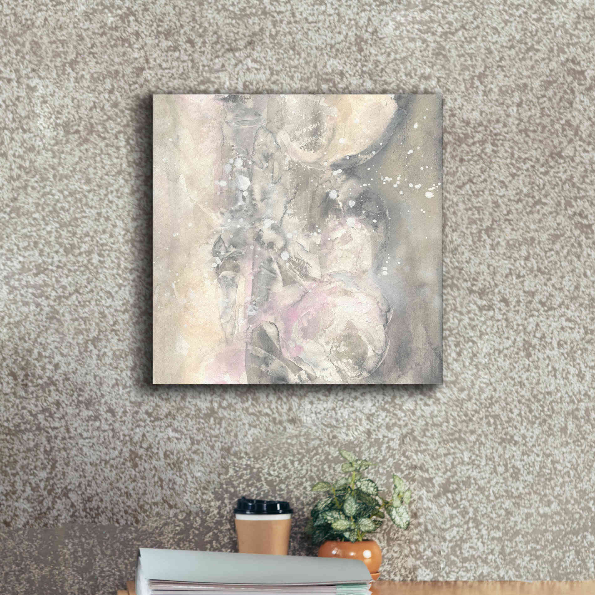 'Blushing Snowflakes I' by Chris Paschke, Giclee Canvas Wall Art,18 x 18