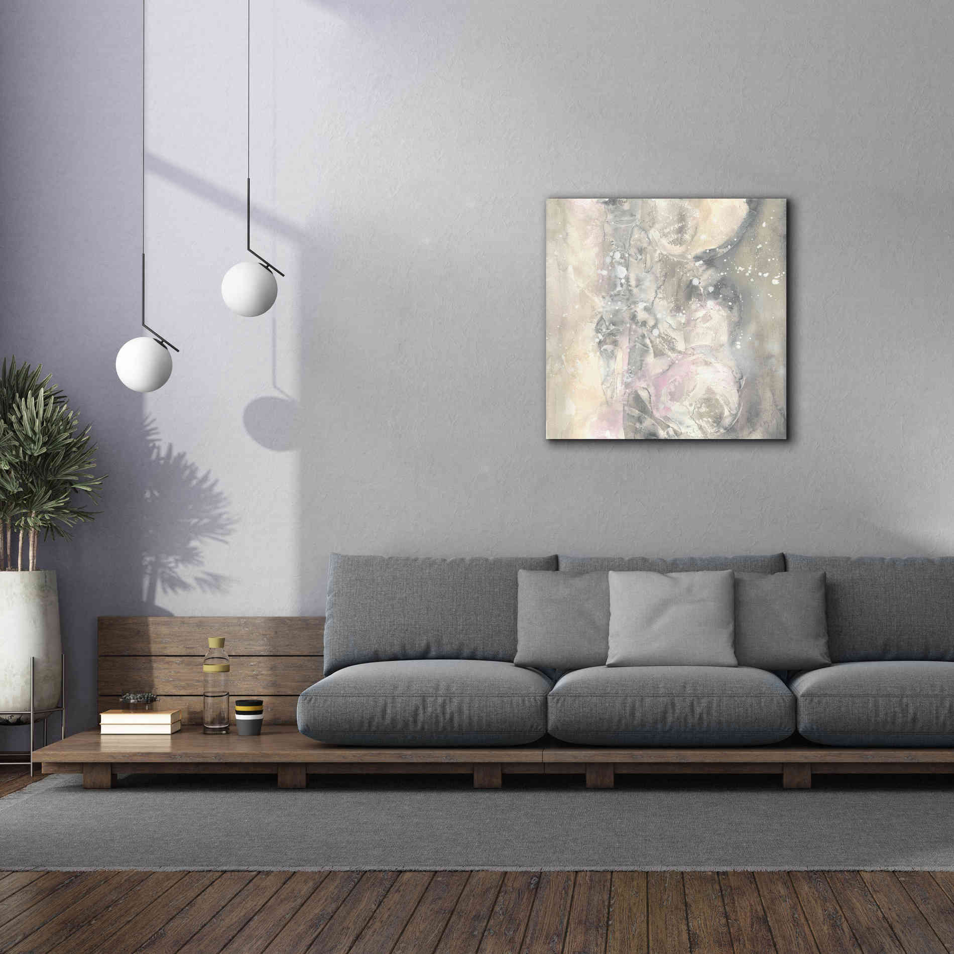 'Blushing Snowflakes I' by Chris Paschke, Giclee Canvas Wall Art,37 x 37