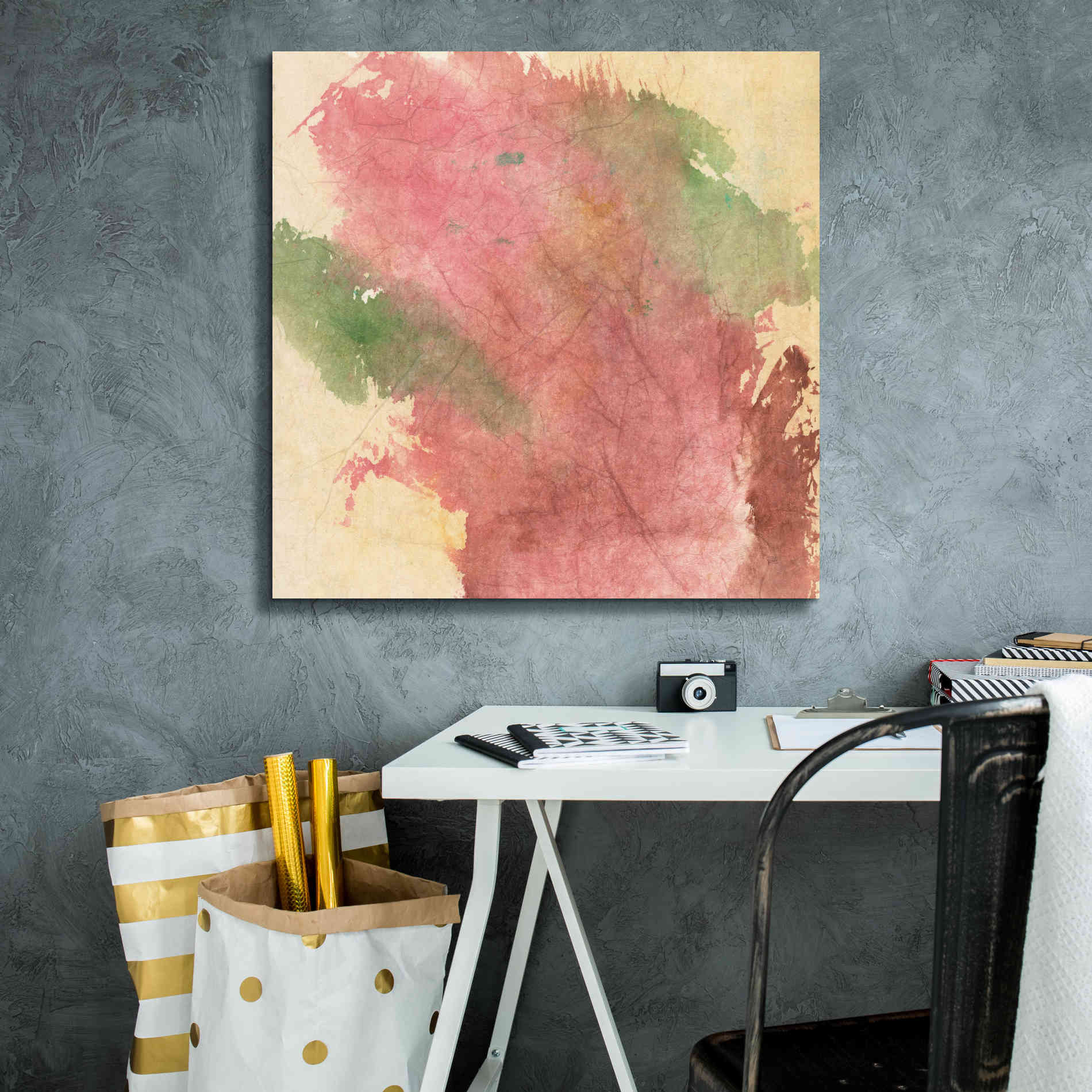 'Rouge Growth I' by Chris Paschke, Giclee Canvas Wall Art,26 x 26